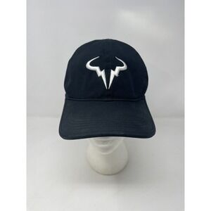 Nike x Rafael‎ Nadal Dri-Fit Club Cap Hat Black Tennis Size S/M Adjustable Strap